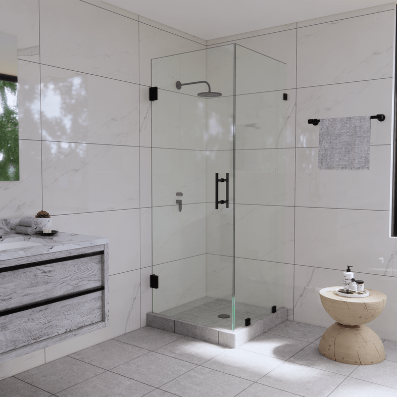 Right Open Corner Shower Panel and Door