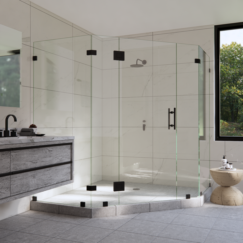 Right Open Neo Angle Shower Door