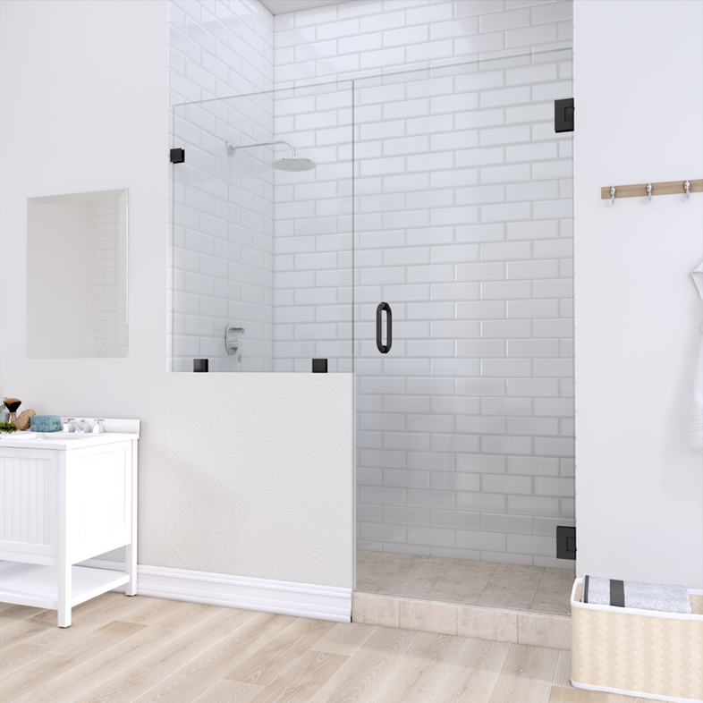 Left Open Door & Panel Shower Door with left knee Wall