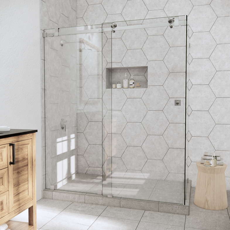 Left Open Quadro Sliding Corner Shower Door