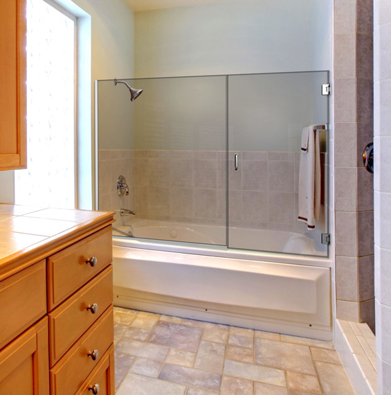 Single Swinging Bathtub Doors Dulles Glass