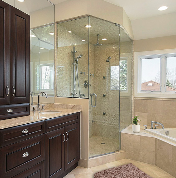 Custom Neo Angle Shower Doors. Installed by experts | Dulles Glass