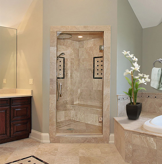 Solo™ Single Glass Shower Doors Dulles Glass