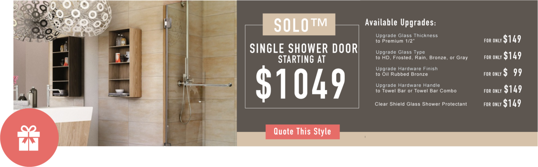 Single Shower Doors Promo